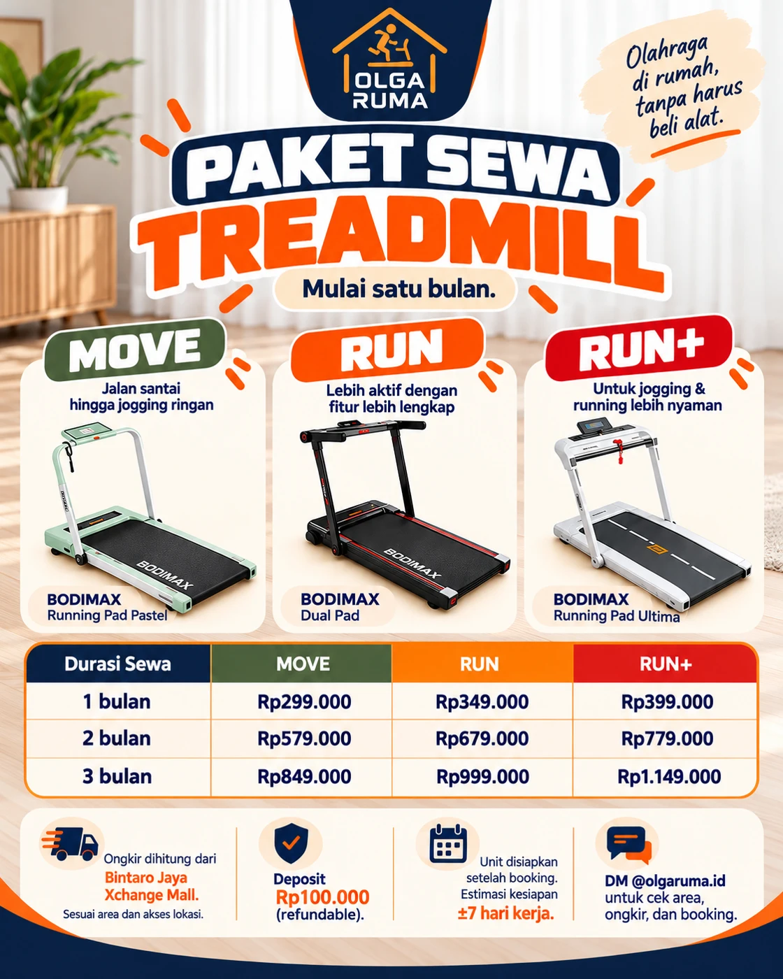 Harga MOVE, RUN, RUN+ OlgaRuma
