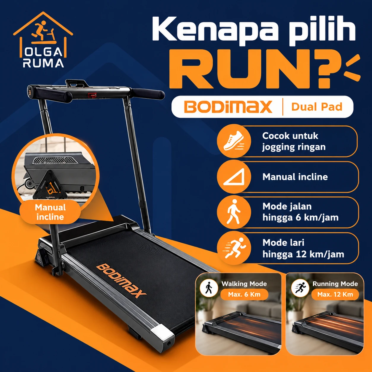 RUN · Mode dan incline OlgaRuma