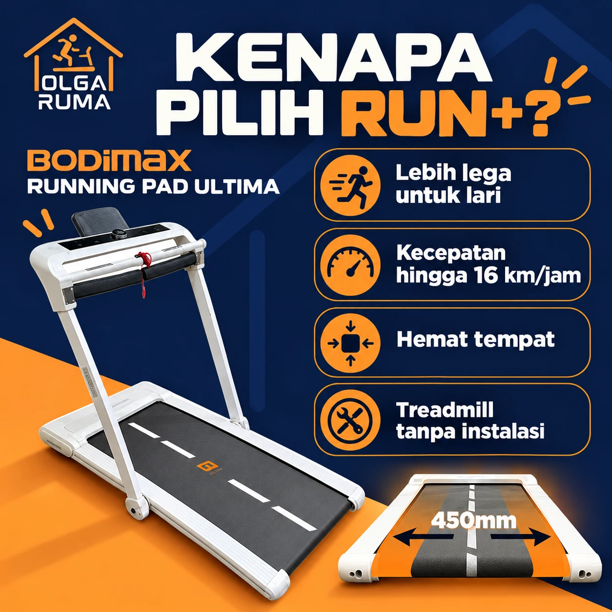 RUN+ · Kenapa memilihnya OlgaRuma